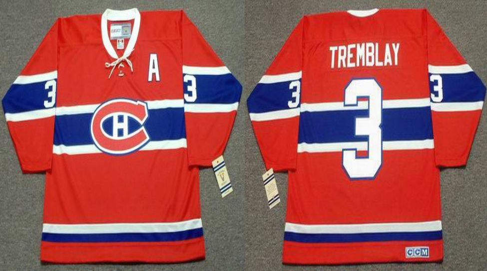 2019 Men Montreal Canadiens #3 Tremblay Red CCM NHL jerseys->montreal canadiens->NHL Jersey